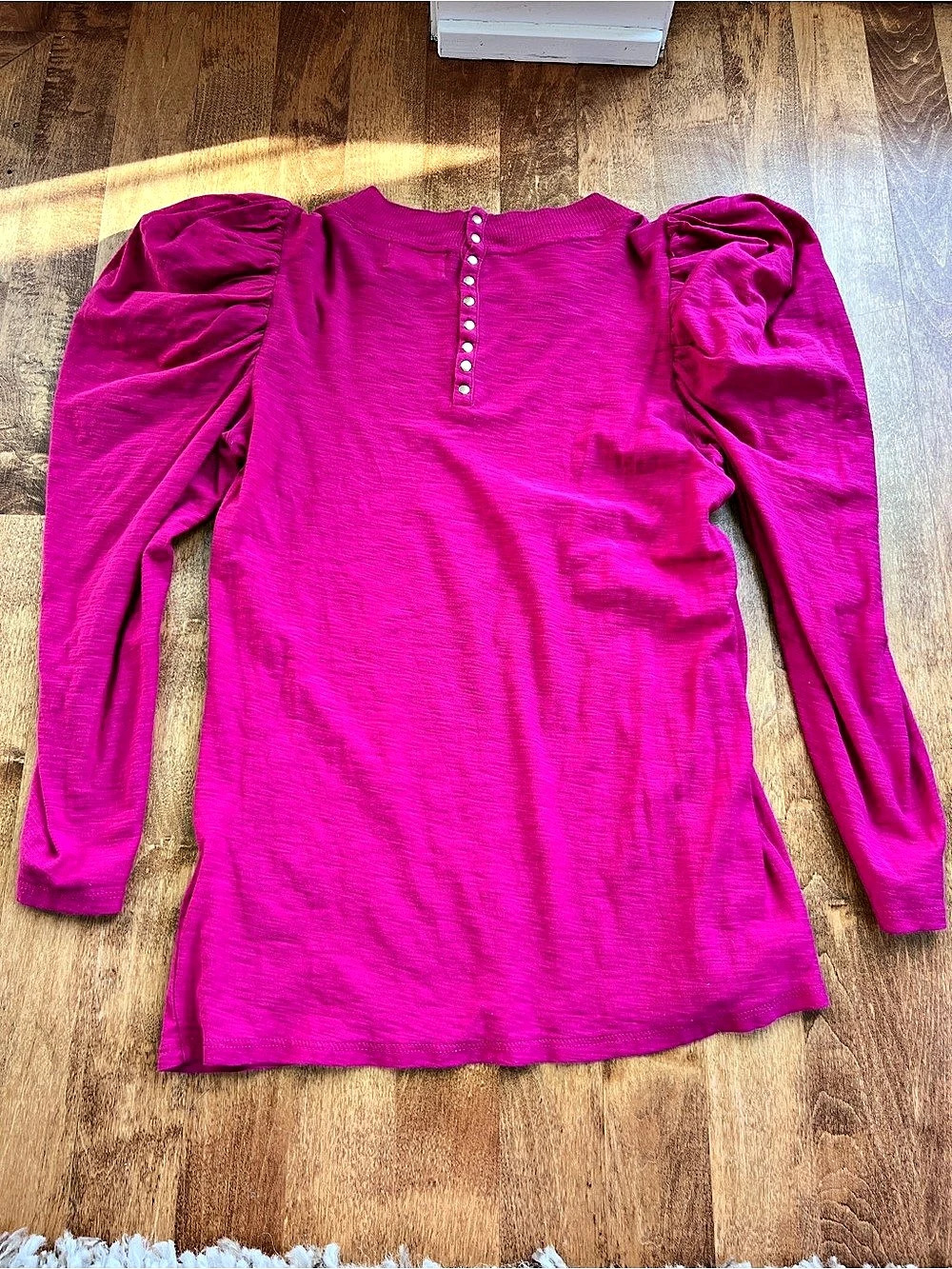 Nation LTD Pima Cotton Long Sleeve Top in Pink-xs